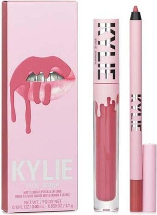 Actual product image Kylie Jenner Kylie By Matte Lip Kit - Matte Liquid Lipstick 3ml + Lip Liner (302 Snow Way Bae)