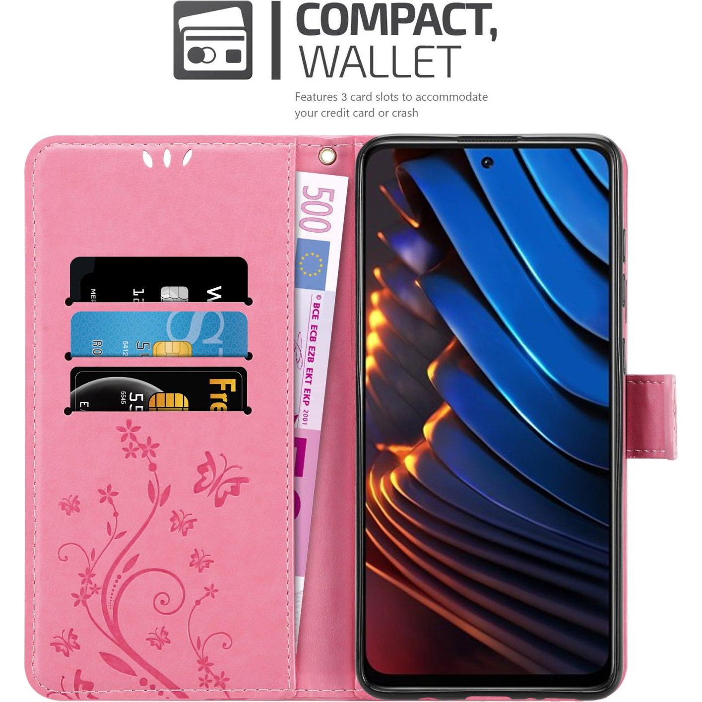 Thumbnail - Cadorabo Flower Book Hülle für Xiaomi POCO X3 GT (Xiaomi Poco X3 GT), Smartphone Hülle, Rosa