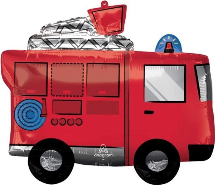 Actual product image Amscan Foil balloon fire truck (1 x)