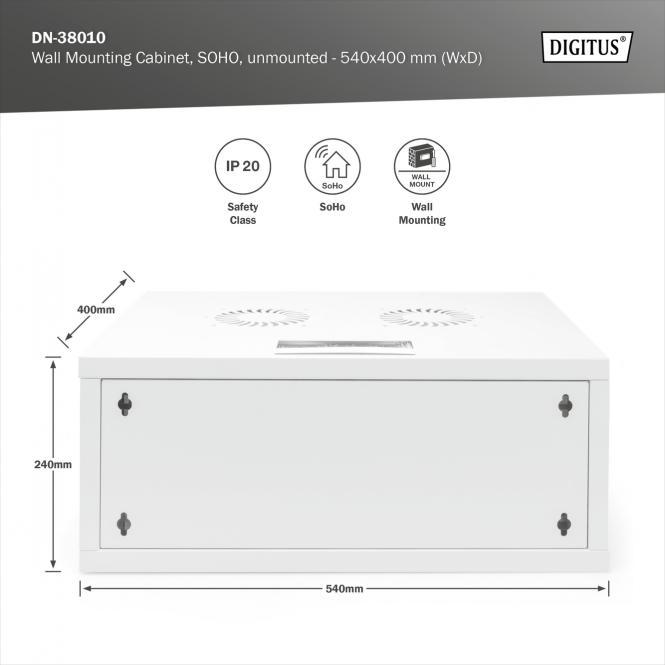 Actual product image Digitus Soho wall housing (4 RU, 19 inch rack)