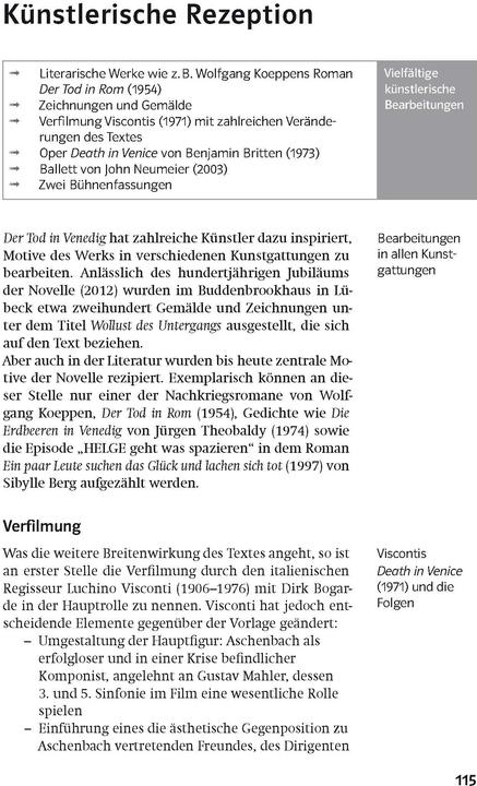 Produktbild Lektürehilfen Thomas Mann "Der Tod in Venedig (Deutsch, Solvejg Müller, Thomas Mann, 2015)