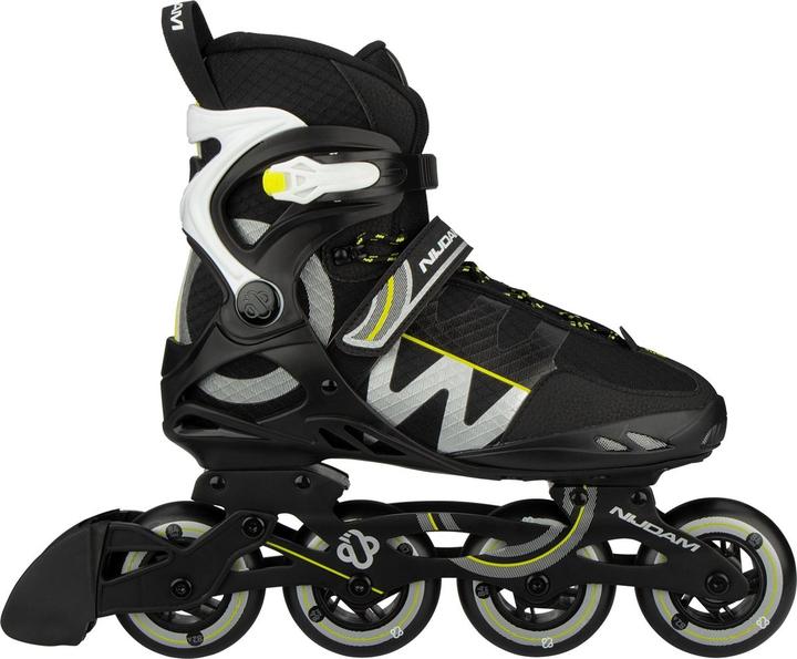 Nijdam Inlineskates - Circle Rayzor - Alu Frame - Zwart/Zilver - Maat 44