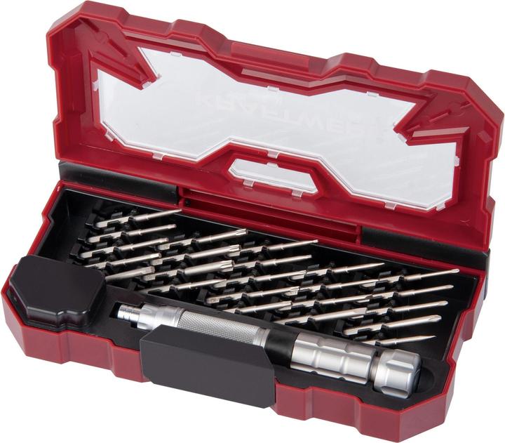 Actual product image Kraftwerk 24-p. universal precision bit-box (Phillips PH M000 cross, Cross Phillips PH M00, Hexagon socket TX M9, Cross Phillips PH M1, Hexagon socket TX M15, Hexagon socket TX M5, Cross Phillips PH M0, Hexagon socket TX M6, Hexagon socket TX M10, Hexagon socket TX M4, Hexagon socket TX M3, Hexagon socket TX M8)