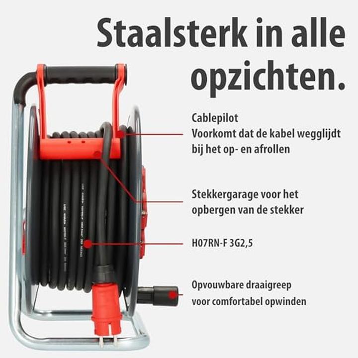 Actual product image Brennenstuhl Professional SteelCore cable reel IP44 (25 m, 2.50 mm²)