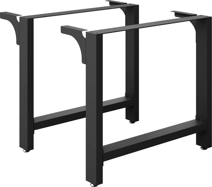 Produktbild Wiltec Tischbeine Set 90x72cm pulverbeschichtet Tischkufen Tischgestell