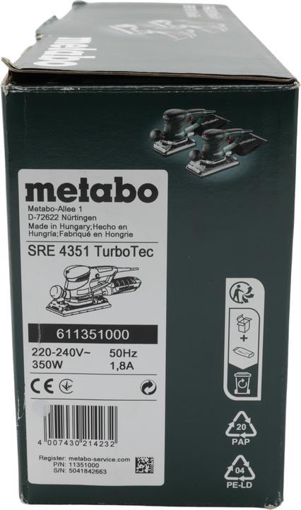 Immagine prodotto Metabo Levigatrice orbitale SRE 435 (Levigatrice orbitale, 350 W)