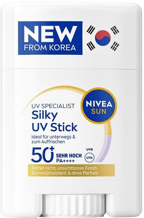 NIVEA Silky UV Stick (Sun cream face, SPF 50+, 15 ml)