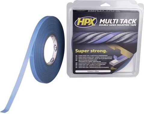 Produktbild HPX Display mit 10x doppelseitigem Multi-tack Klebeband - halbtransparent - 12 mm x 25 m (12 mm)