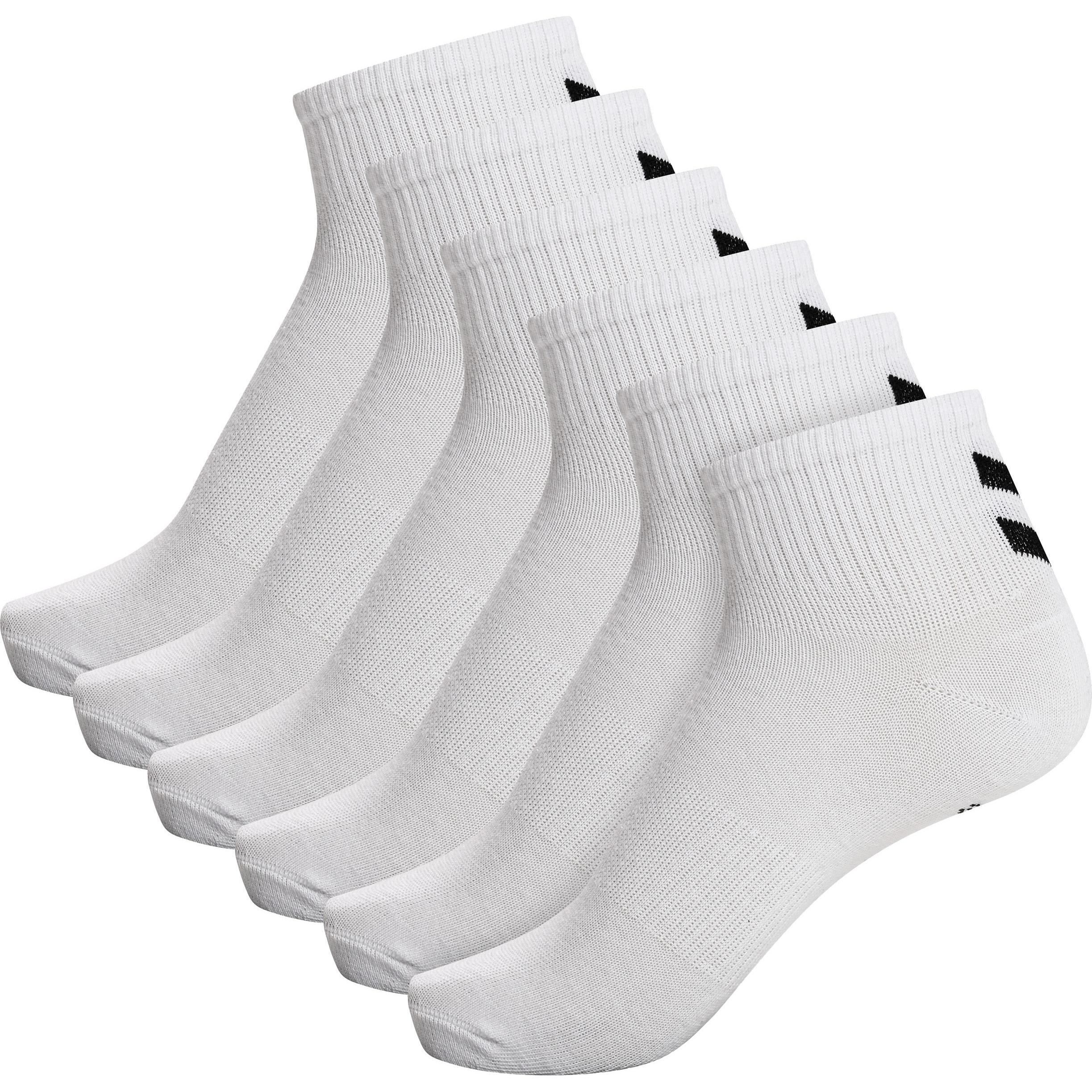 hummel, Unisex, Sportsocken, Chevron 6-Pack Mid Cut Socks (41 - 45), Weiss