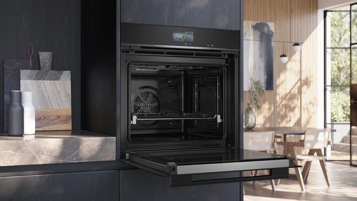 Produktbild Siemens iQ700, Einbau-Backofen, 60 x 60 cm, Schwarz, Edelstahl, HB776GMB1F