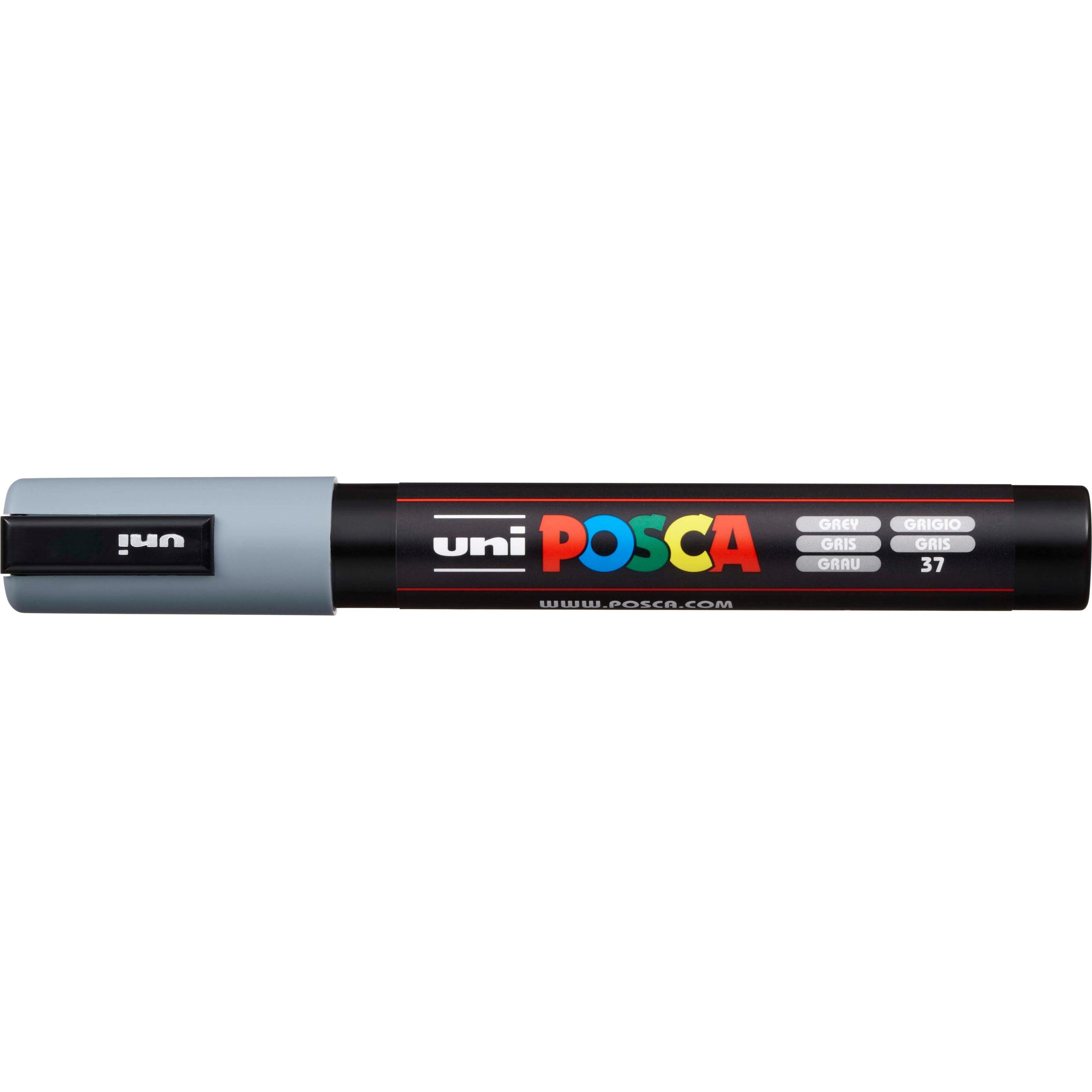 6x Posca, Marker, Marker PC-5M Rundspitze (Grau, 2.50 mm, 1 x)