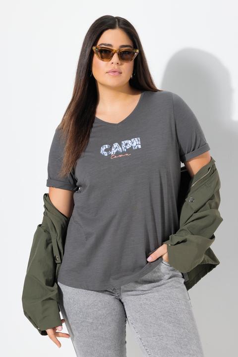 Produktbild Ulla Popken T-Shirt, Capetown, Classic, V-Ausschnitt, Halbarm (58)