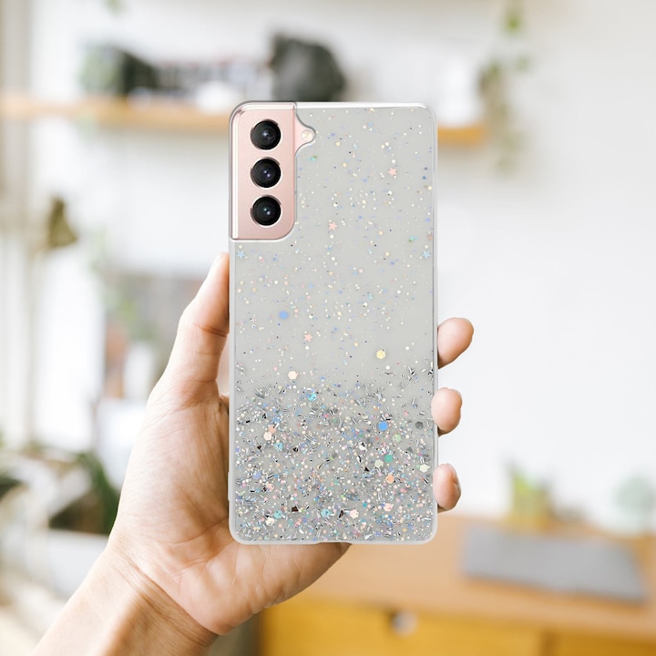 Actual product image Cadorabo TPU cover sparkling glitter (Samsung Galaxy S21 5G)