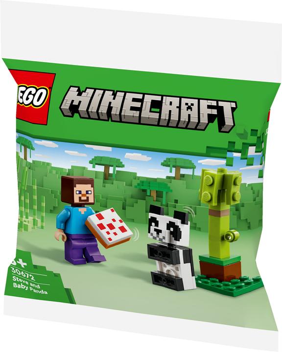 Minecraft Steve with baby panda (30672, LEGO Minecraft)