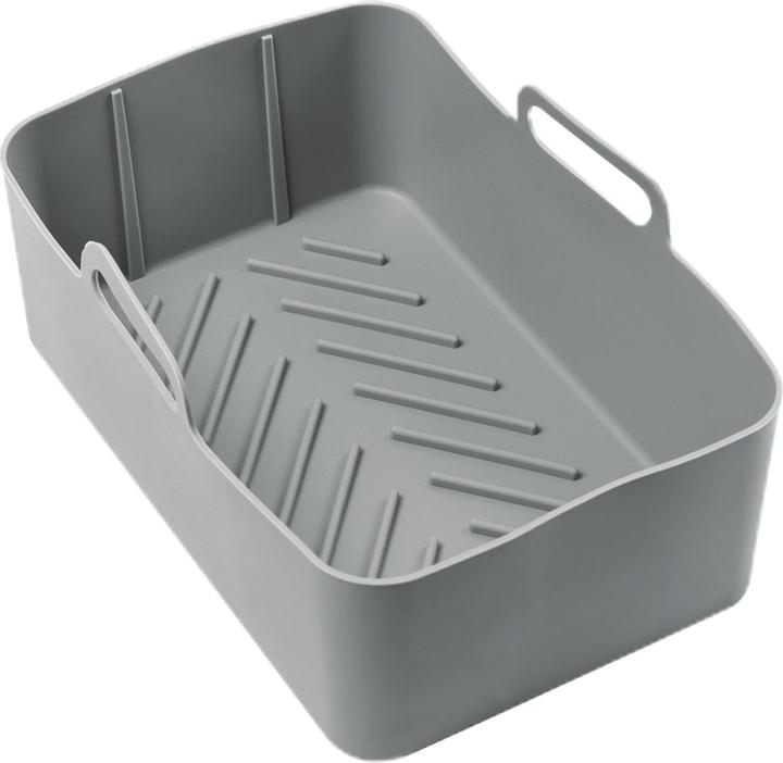 Produktbild Casativo 2er-Set Silikonform für Dual-Heissluftfritteuse, grau, 20 x 12,7 x 7 cm