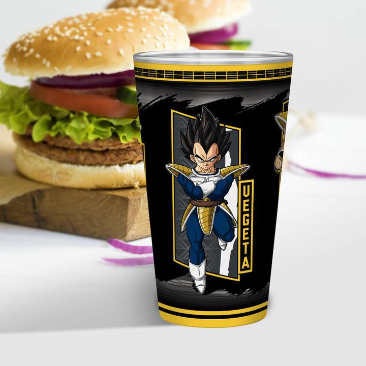 Actual product image ABYstyle Dragon BallLarge Glass 400ml: DBZ/Saiyans Invasion