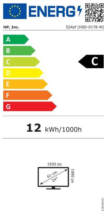 Label énergétique HP Series 5 Pro 524pf (1920 x 1080 pixels, 23.80")