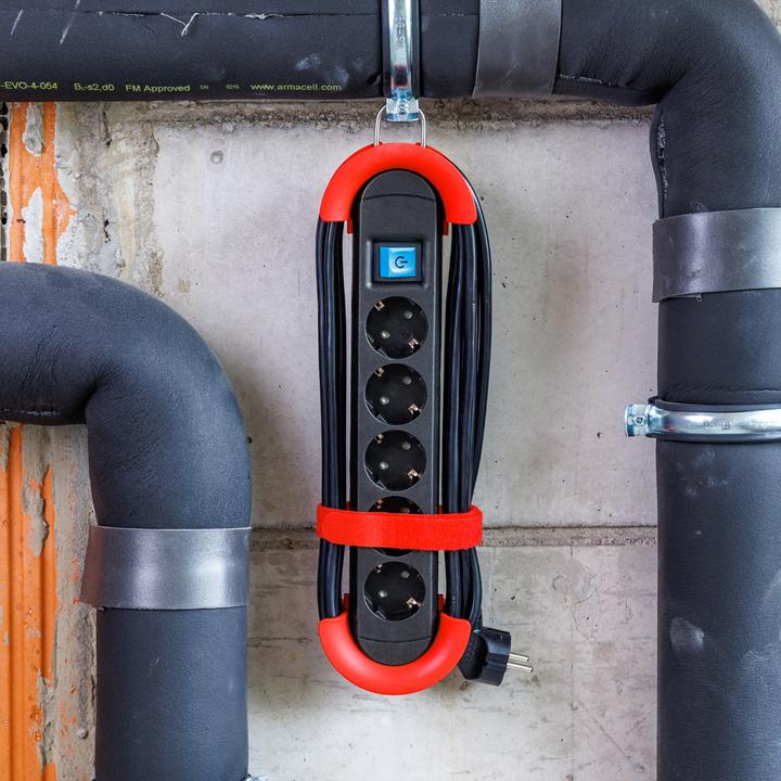 Produktbild Bachmann HOOK Indoor 5x Schutzkontakt Kunststoff mit Schalter 5m (5x, CEE 7/3, 5 m)