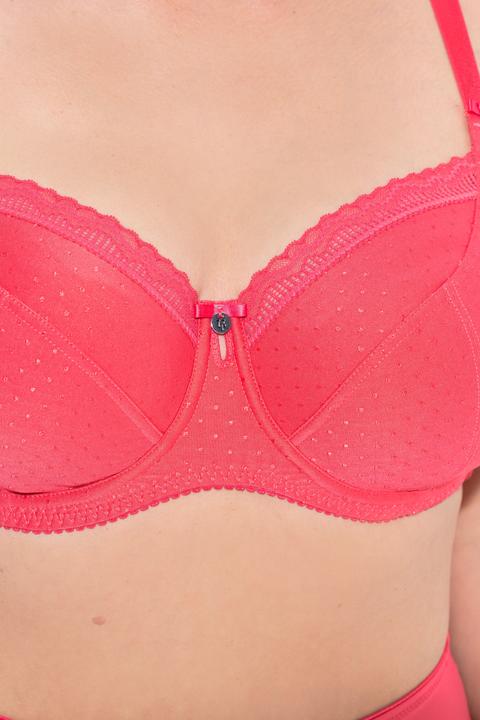 Produktbild Ulla Popken Bügel-BH, Jacquard, Spitzenkante, Cup C - G (85 C)