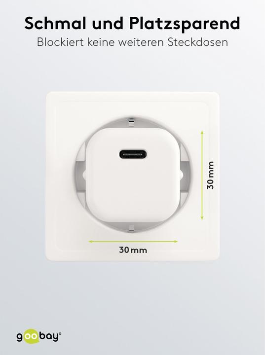 Actual product image Goobay USB-C Nano fast charger (20 W)
