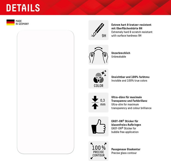 Produktbild Displex Smart Glass, Displayschutzfolie (1 Stück, Samsung Galaxy A24, Samsung Galaxy A25 5G)