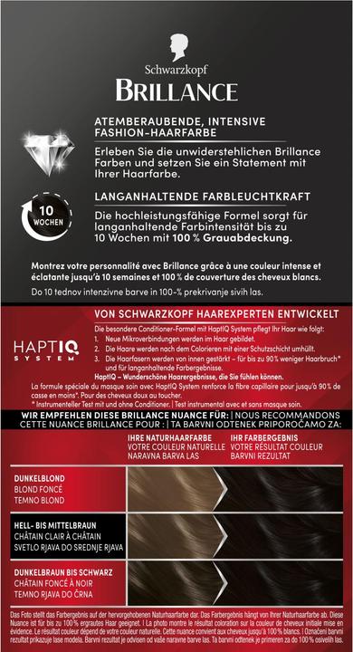 Nährwerte und Zutaten Schwarzkopf Brillance Intensiv-Color-Creme (890)