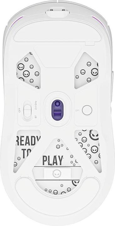 Lorgar Souris d'ordinateur MSA10W, Wireless Gaming Mouse Advanced, blanche