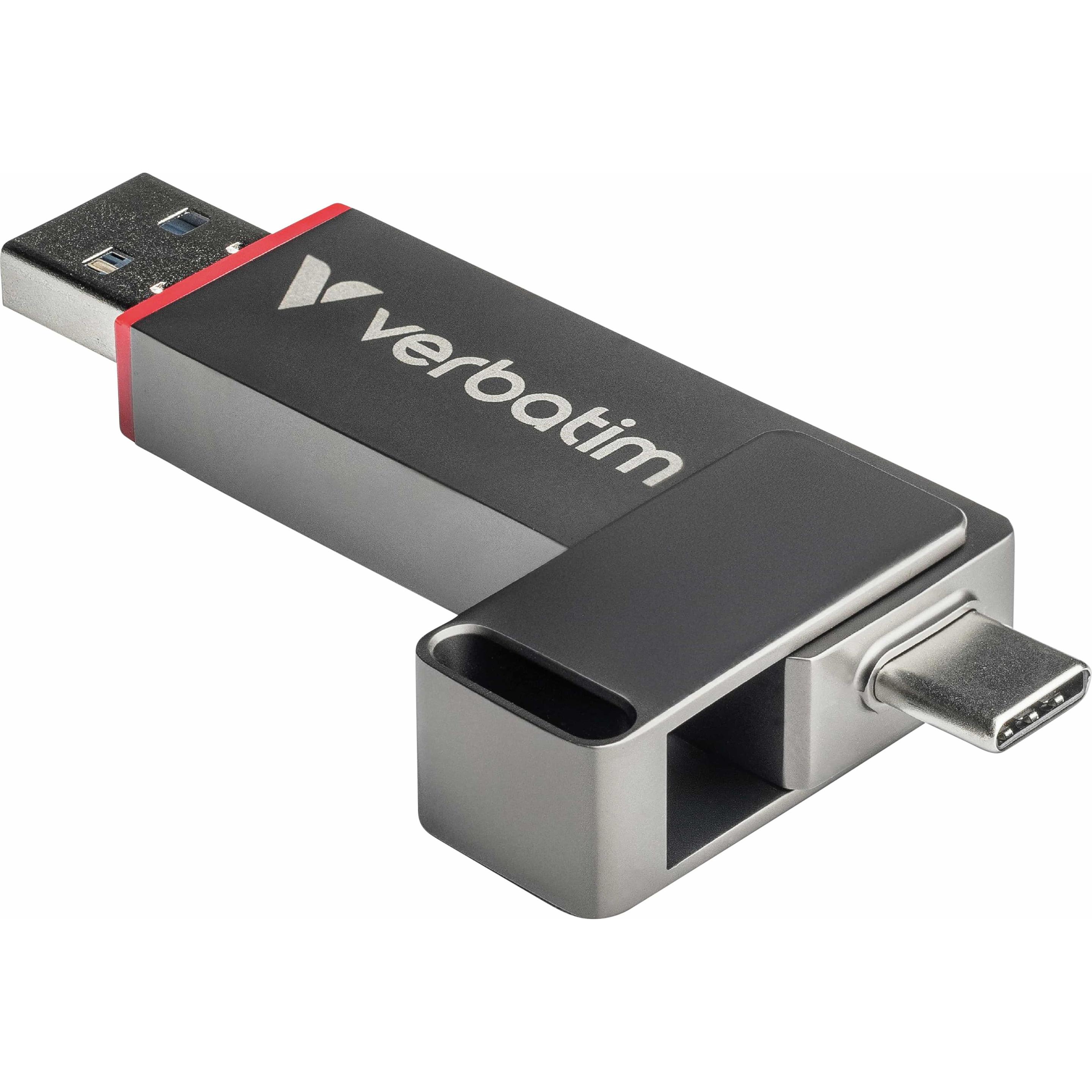 Verbatim Dual QuickStick (128 GB, USB-A, USB-C), USB Stick, Grau