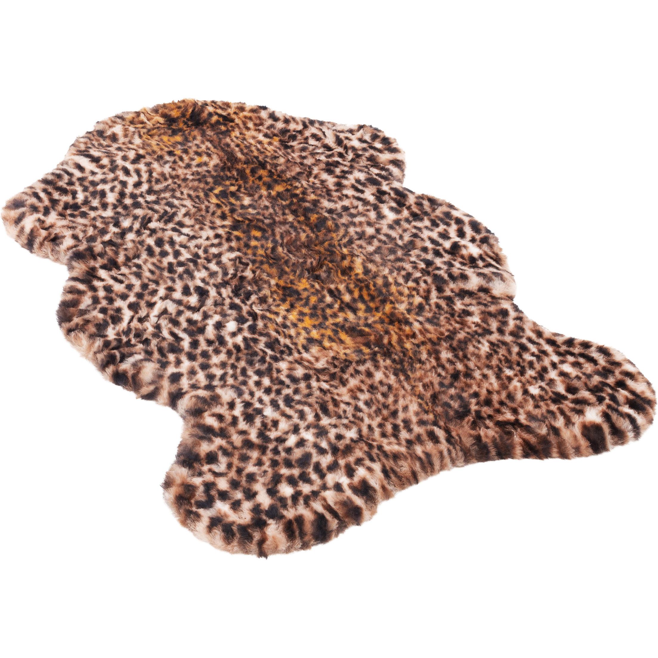 Pergamon, Teppich, Luxus Super Soft Fellteppich Pearl Leopard Shape (140 x 190 cm)