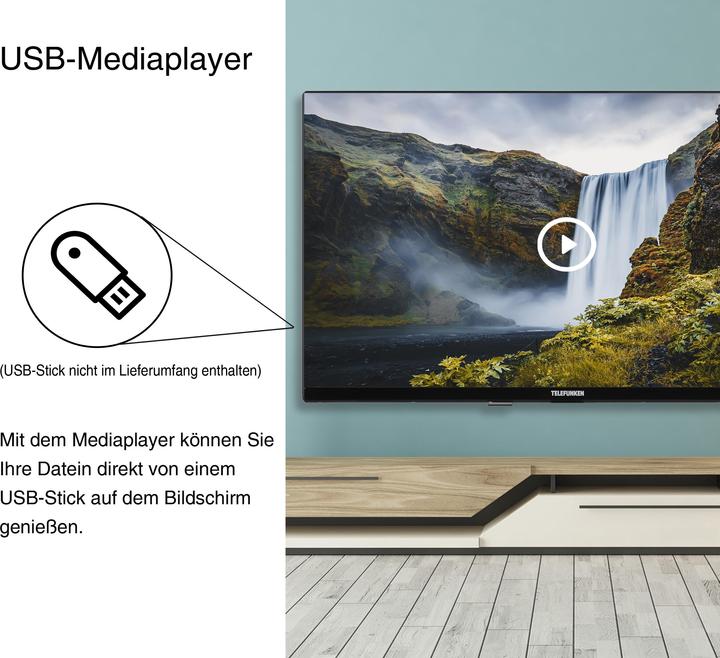 Produktbild Telefunken XF32N750M Fernseher 32 Zoll Full HD LED TV mit Triple-Tuner, schwarz (32", LED, Full HD, 2024)