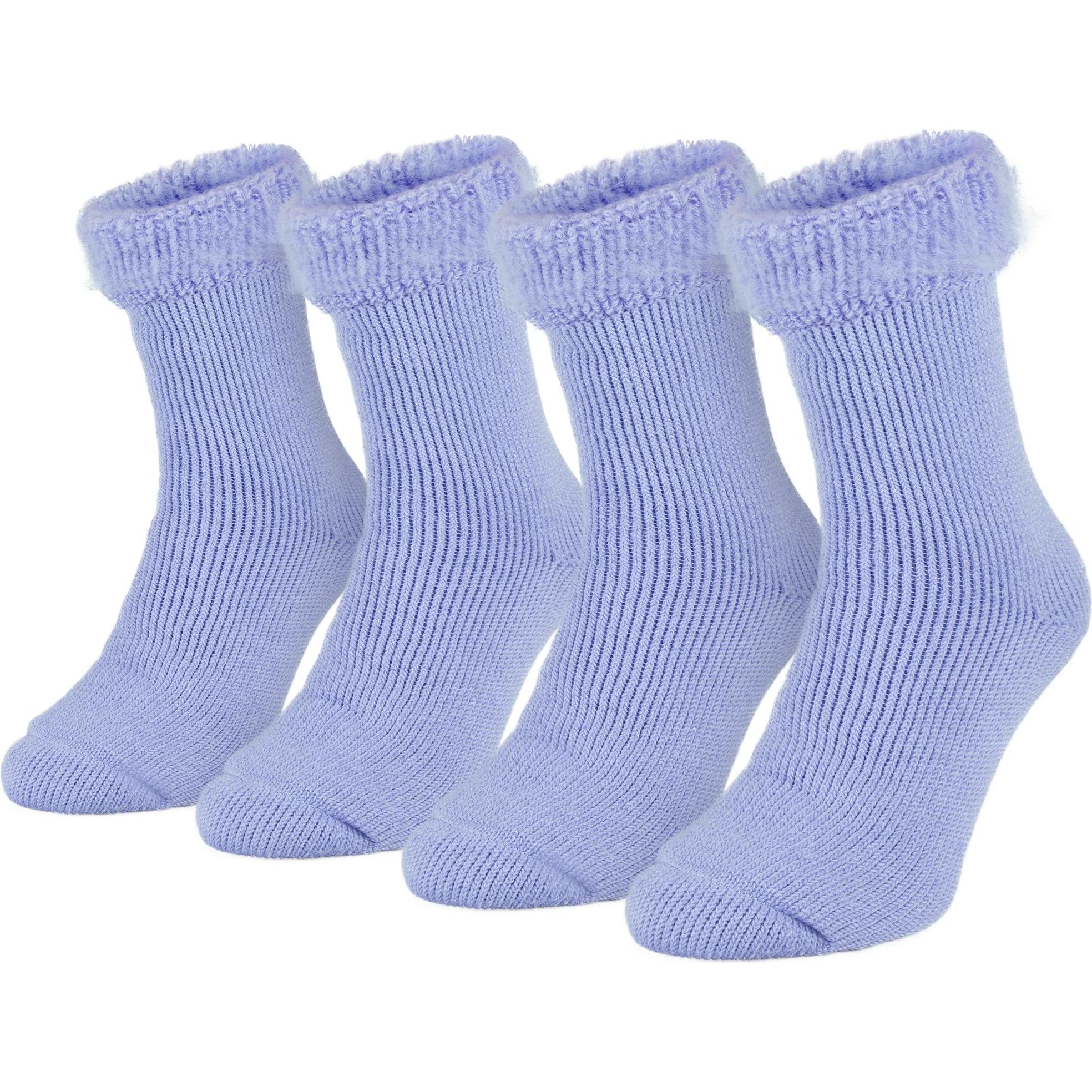 Black Snake, Damen, Socken, fleecy, Violett, (4er Pack, One Size)