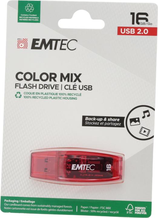 Produktbild Emtec C410 Color Mix (16 GB, USB-A)