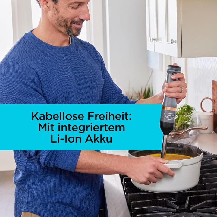 Actual product image Black & Decker Kitchen Wand™ 7.2V cordless hand blender, grey