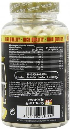 Actual product image Weider BCAA L-Glutamine (180 Piece, Capsules, 256 g)