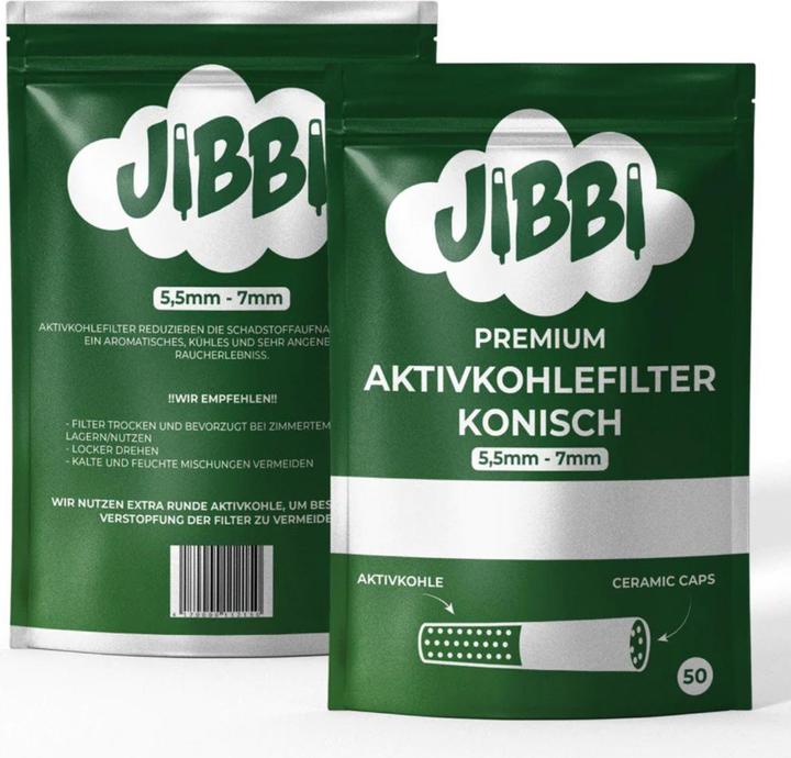 Produktbild Jibbi Premium Aktivkohlefilter Konisch 50pcs