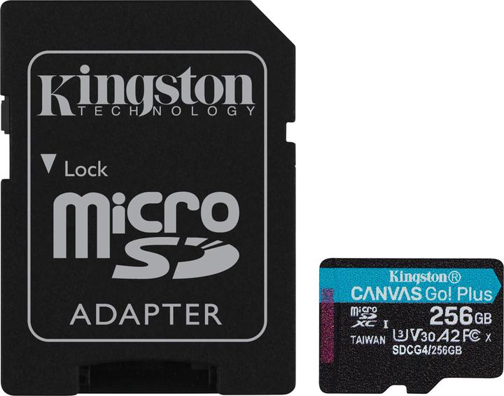 Kingston Card Canvas Go Plus MicroSD +ADP 256GB
