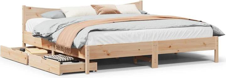 Immagine prodotto vidaXL Letto con cassetti in pino (180 x 200 cm)