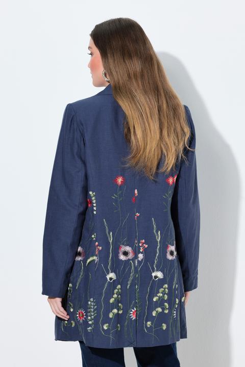 Actual product image Ulla Popken Botanical Embroidered Blazer (60)