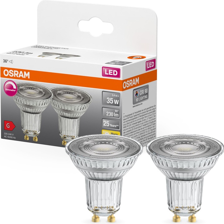 Produktbild Osram Led Superstar Par16 (GU10, 3.40 W, 230 lm, 2 x, G)