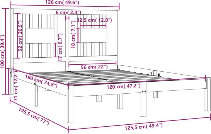 Actual product image vidaXL Vitko (120 x 190 cm)