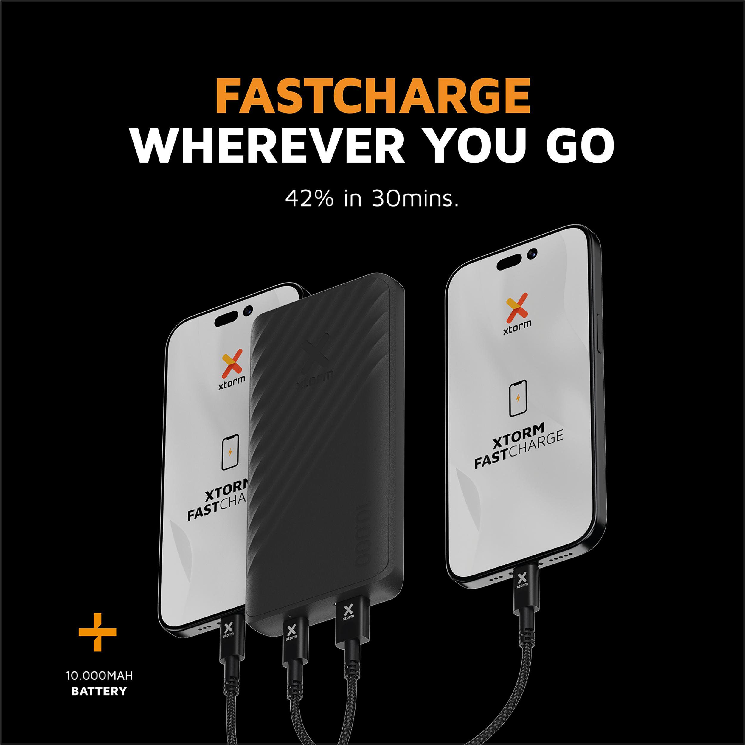 Thumbnail - Xtorm Go2 Series (10000 mAh, 15 W, 37 Wh), Powerbank, Schwarz