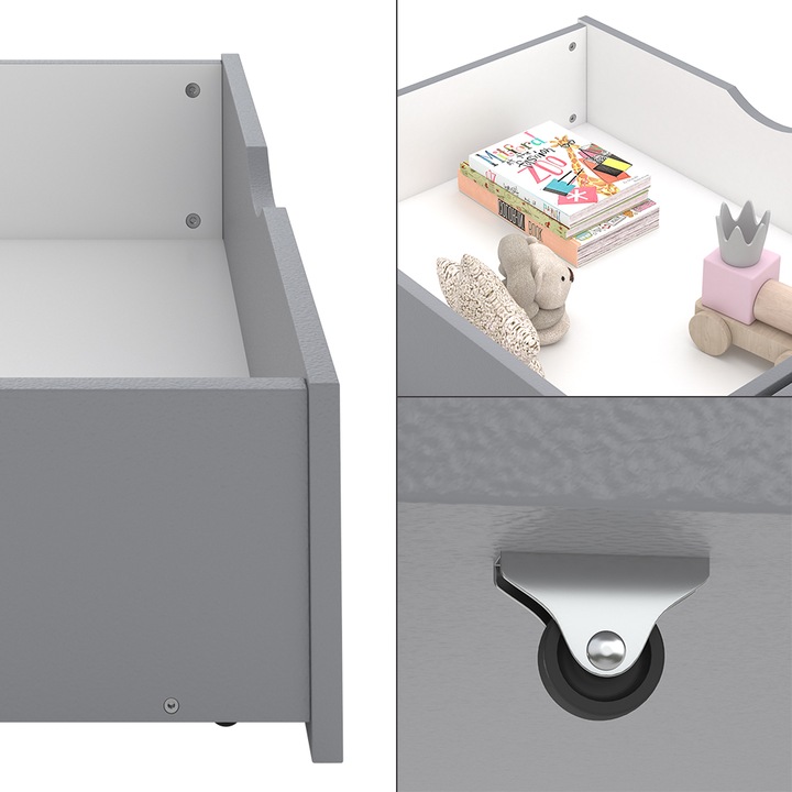 Produktbild VitaliSpa Rollschublade Bali, Grau, 78 x 61.8 cm 2er Set