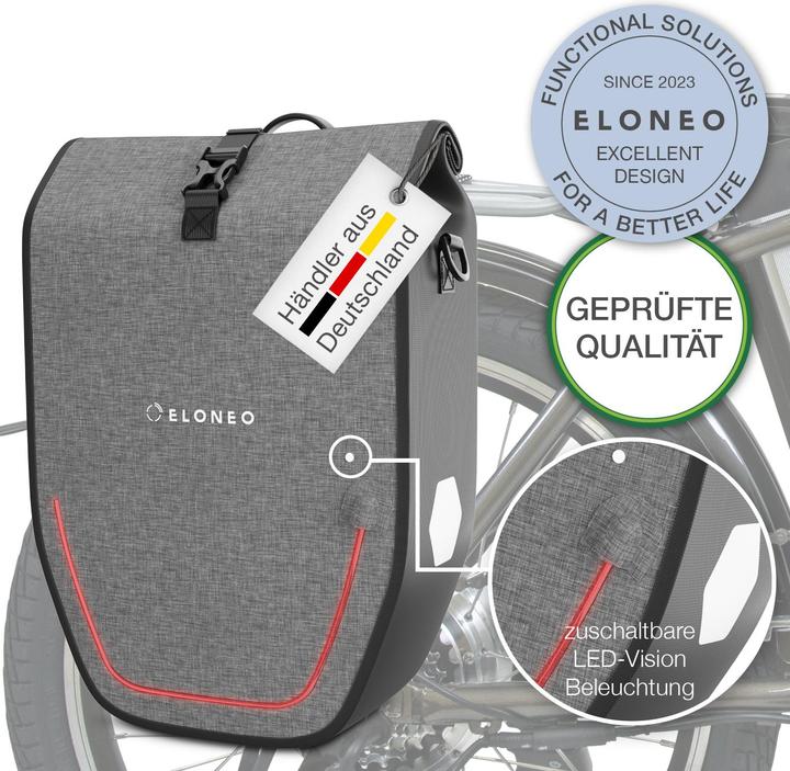 Immagine prodotto Eloneo Borse impermeabili con LED (20 l, Borsa portapacchi)