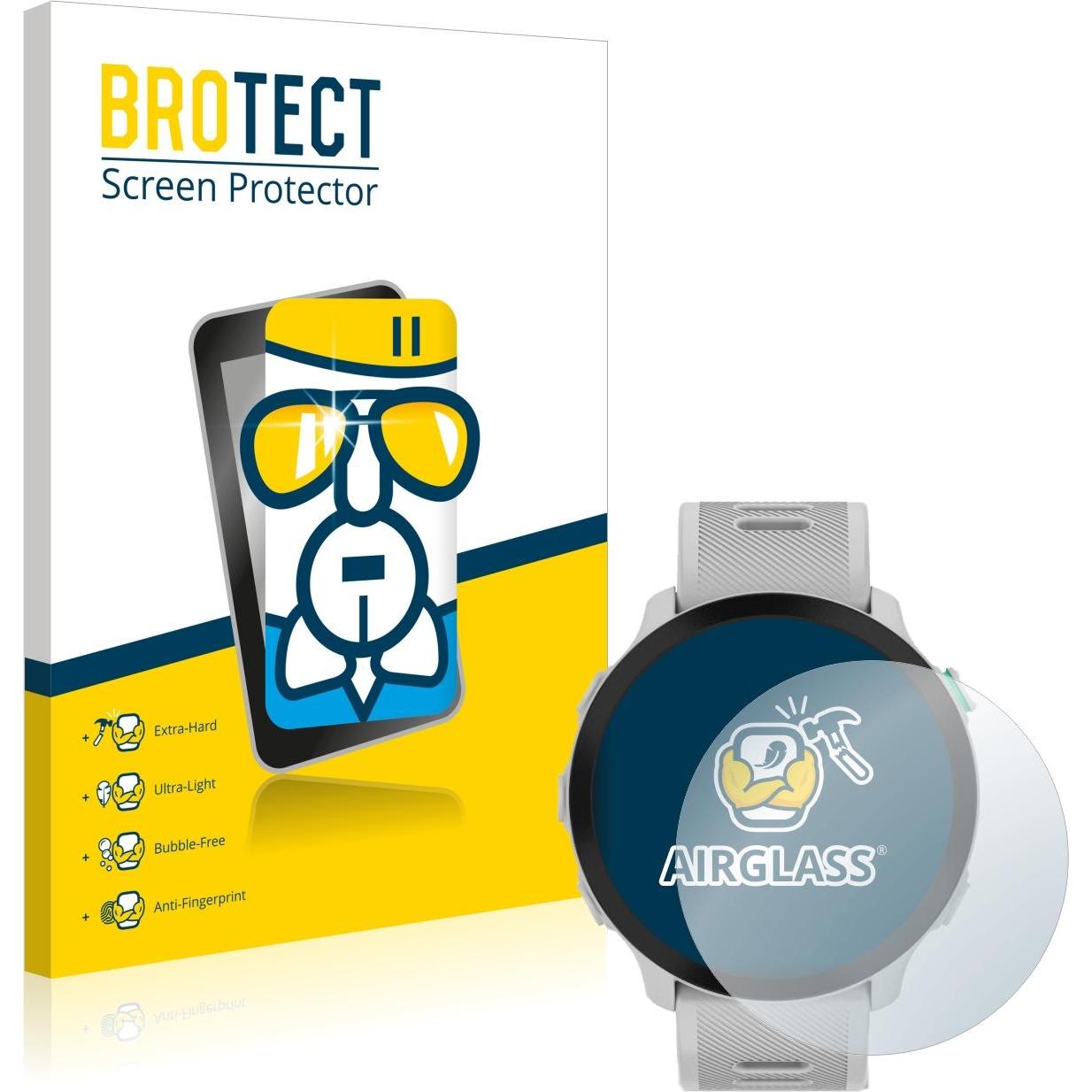 BROTECT AirGlass Panzerglasfolie, Smartwatch Schutzfolie, Transparent