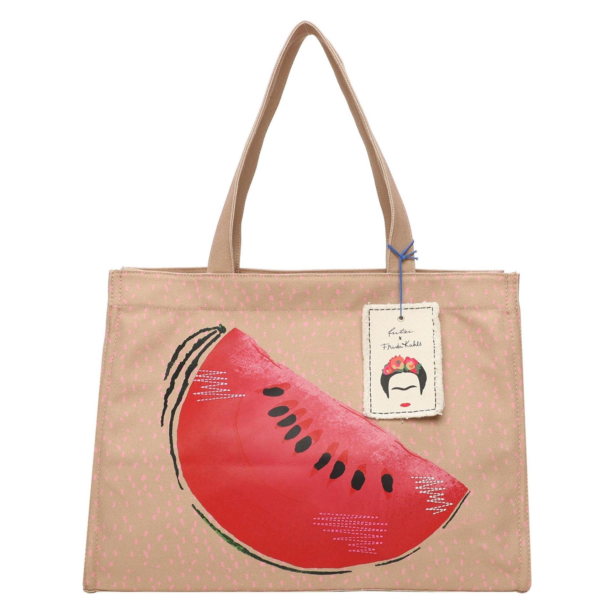 Fritzi Aus Preußen, Damen, Handtasche, Fritzi X Frida Kahlo Easy01 Limited Shopper Tasche 46.5 Cm, Pink, Gelb, Rosa, Grün