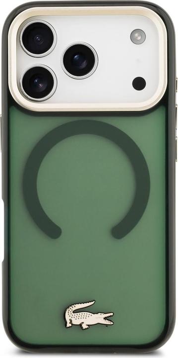 Immagine prodotto Lacoste Shockproof Transparent Frosted Gold Logo MagSafe case for iPhone 17 Pro sinople (Apple iPhone 17 Pro)
