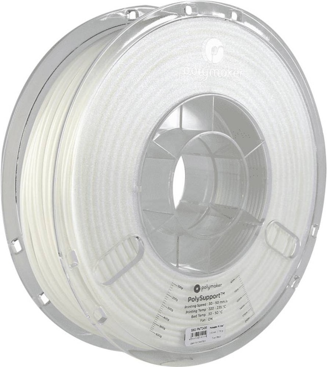 Produktbild Polymaker PD04002 Polysupport Breakaway Filament Supportmaterial 2.85 mm 750 g (2.85 mm, 750 g, Weiss)