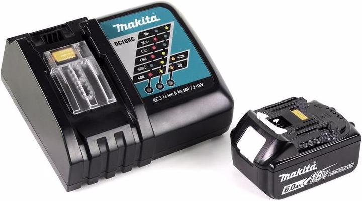Actual product image Makita DBN 500 RG1J Battery upsetting nailer 15-50 mm 90° 18 V with 1x 6.0 Ah battery and charger in MakP