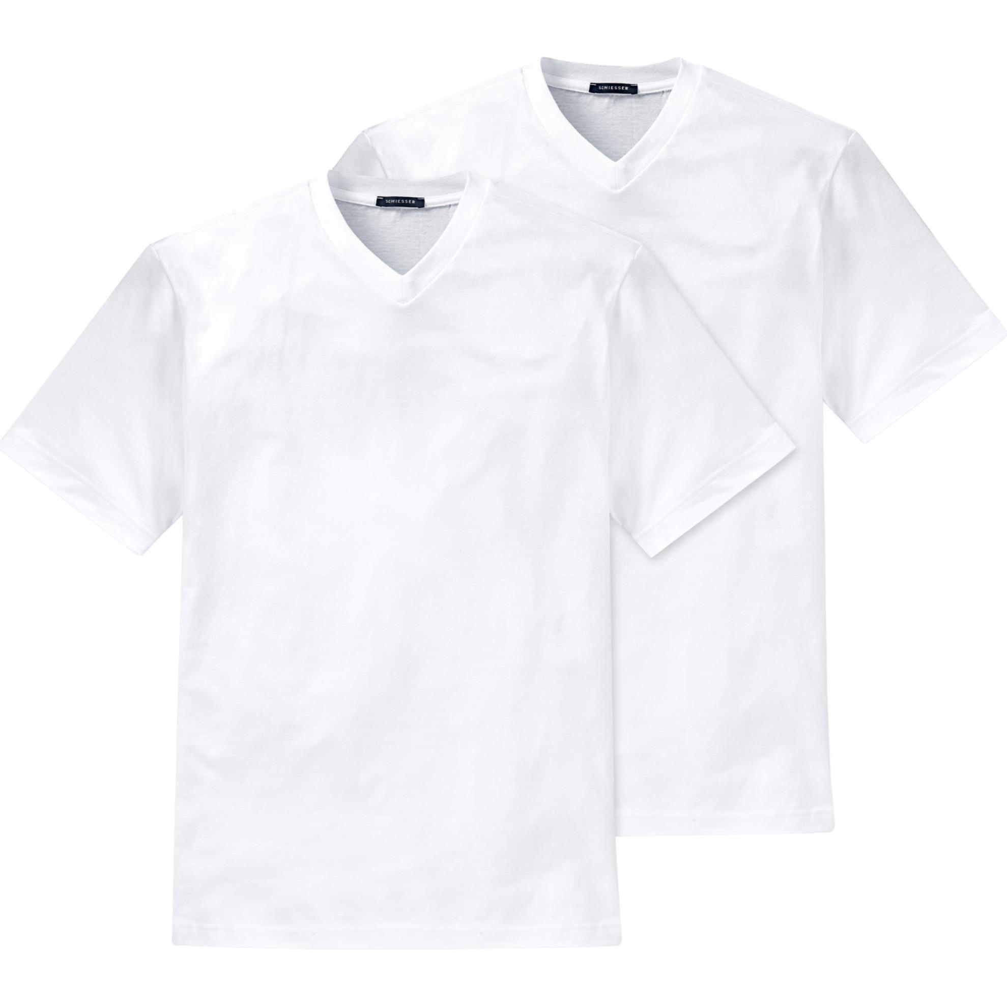 Schiesser, Herren, Shirt, American, Weiss, (XL)
