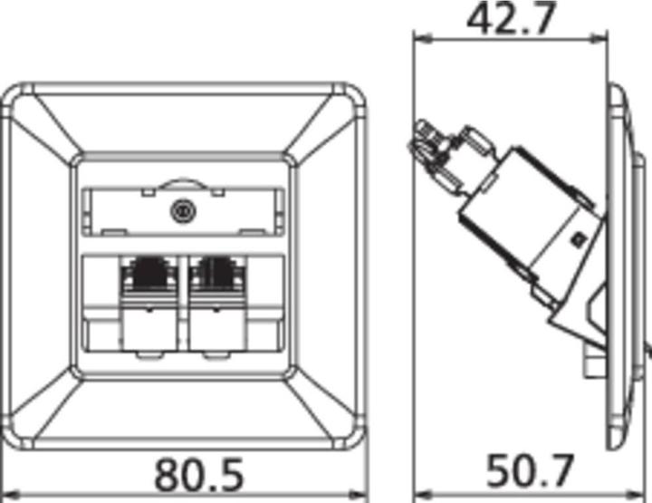 Produktbild Metz Connect BTR Outlets Flush with 180 ° Modules